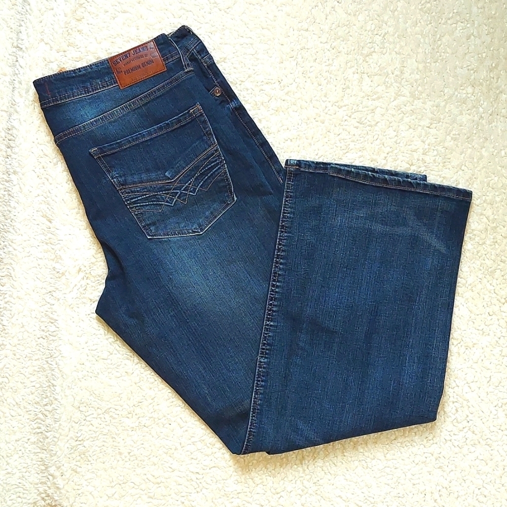 Men's Seven7 Premium Dark Wash Straight Fit Jeans